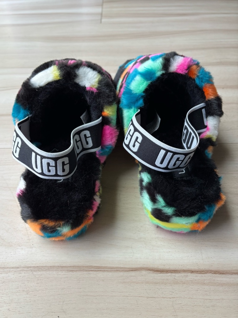 UGG Fluffy Retro Checkerboard Platform Slippers - Women’s 10US - NWT - Picture 3 of 5